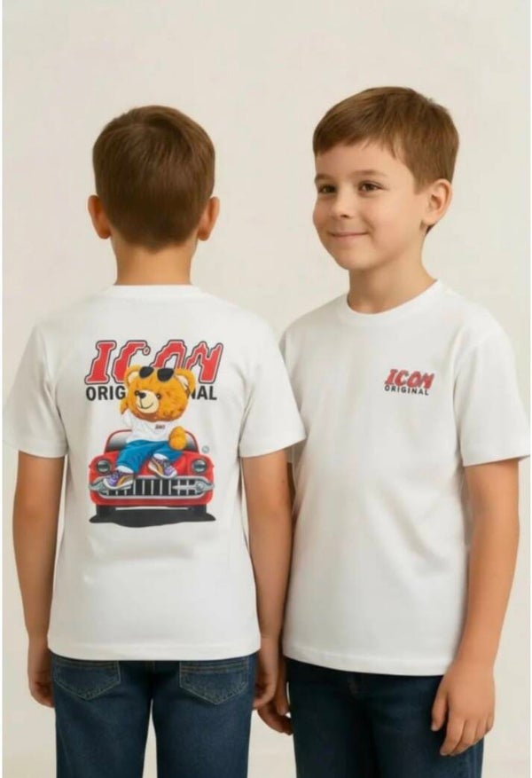 Icon t-shirt rood met auto