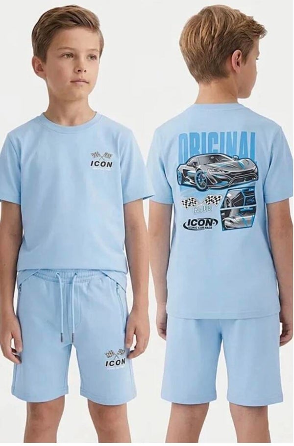Icon blauwe set auto’s