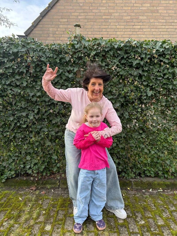 Dames Lichtroze kanten shirt