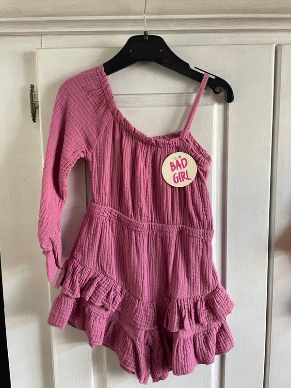 Oud roze/Lila one shoulder