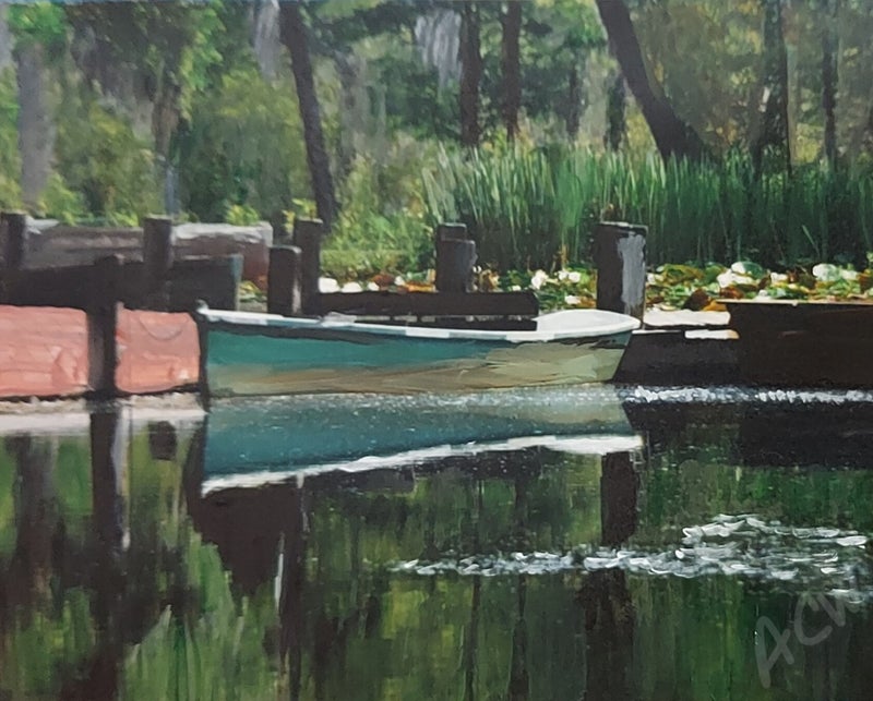 Cypress Gardens SC jon boats lily pads