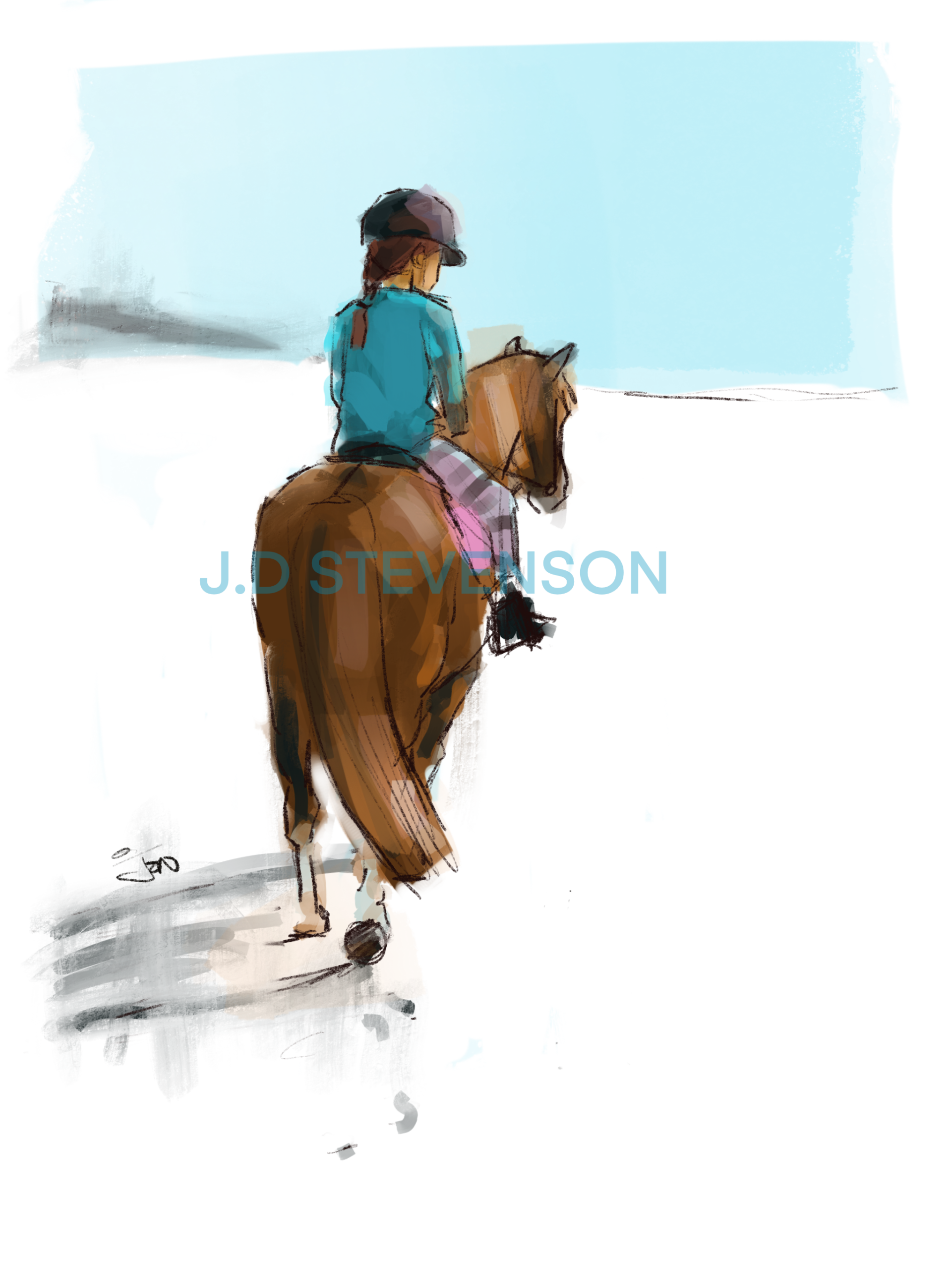 Pony, Riversdale Beach - PRINT