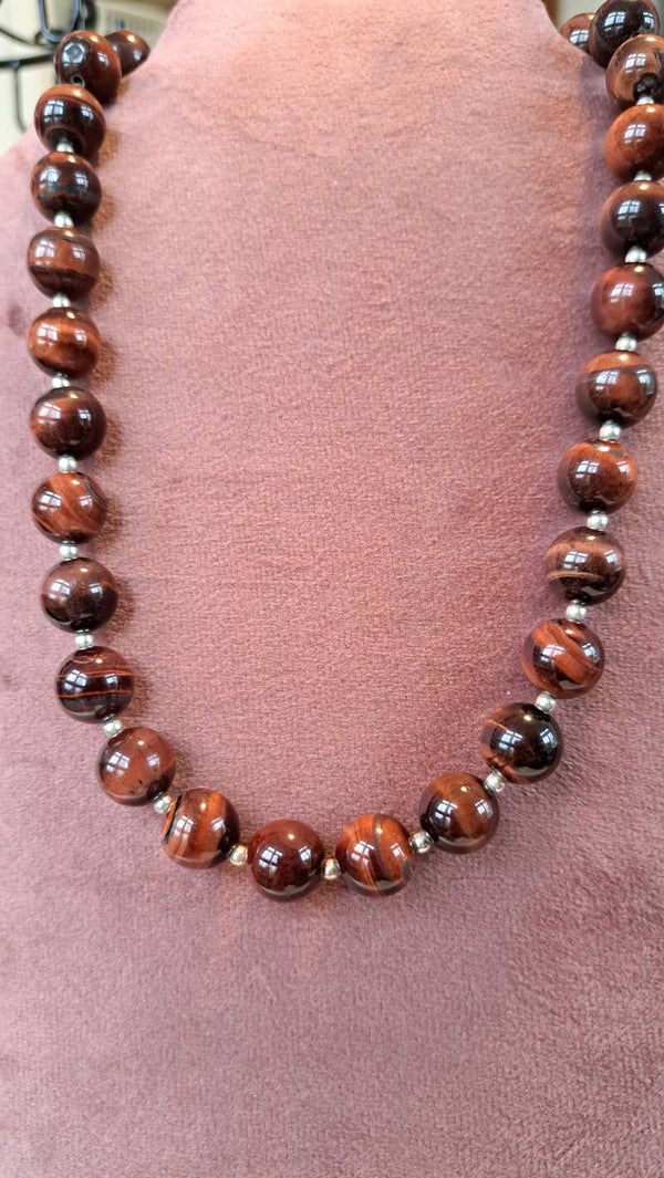 Ketting Rode Tijgeroog (stierenoog)