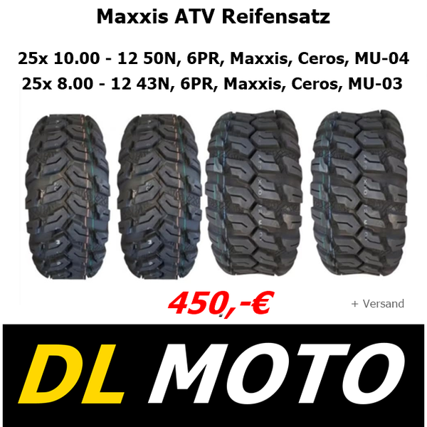 Maxxis Ceros - Satz 25x8-12 - 25x10-12 (43N)