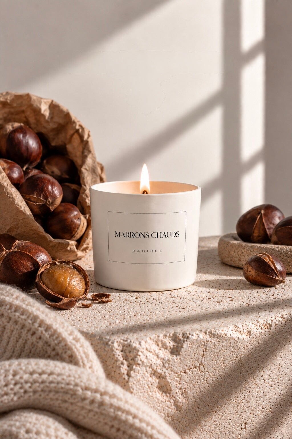 Bougie MARRONS CHAUDS