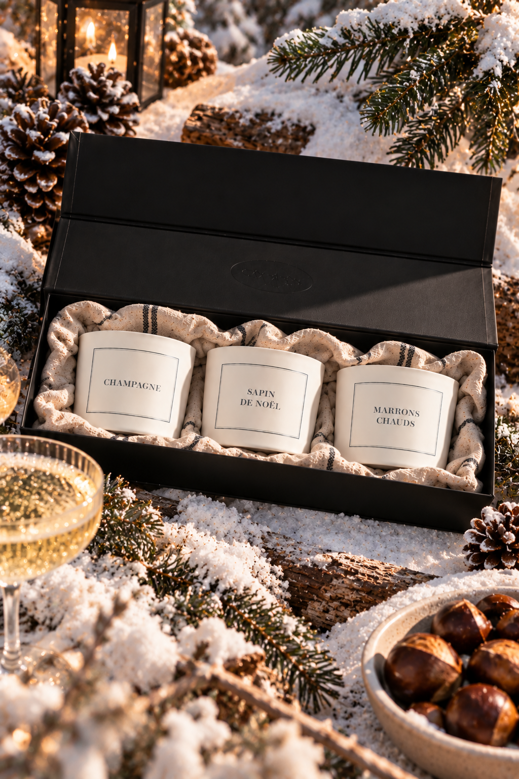 Coffret 3 bougies de Noël