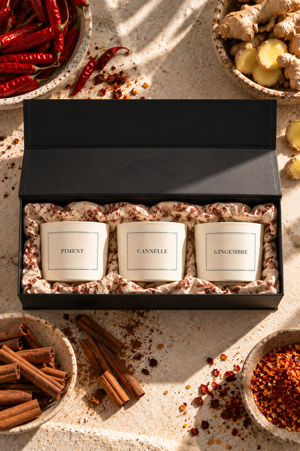 Coffret bougies épicées