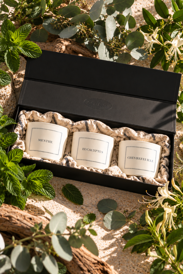 Coffret bougies végétales