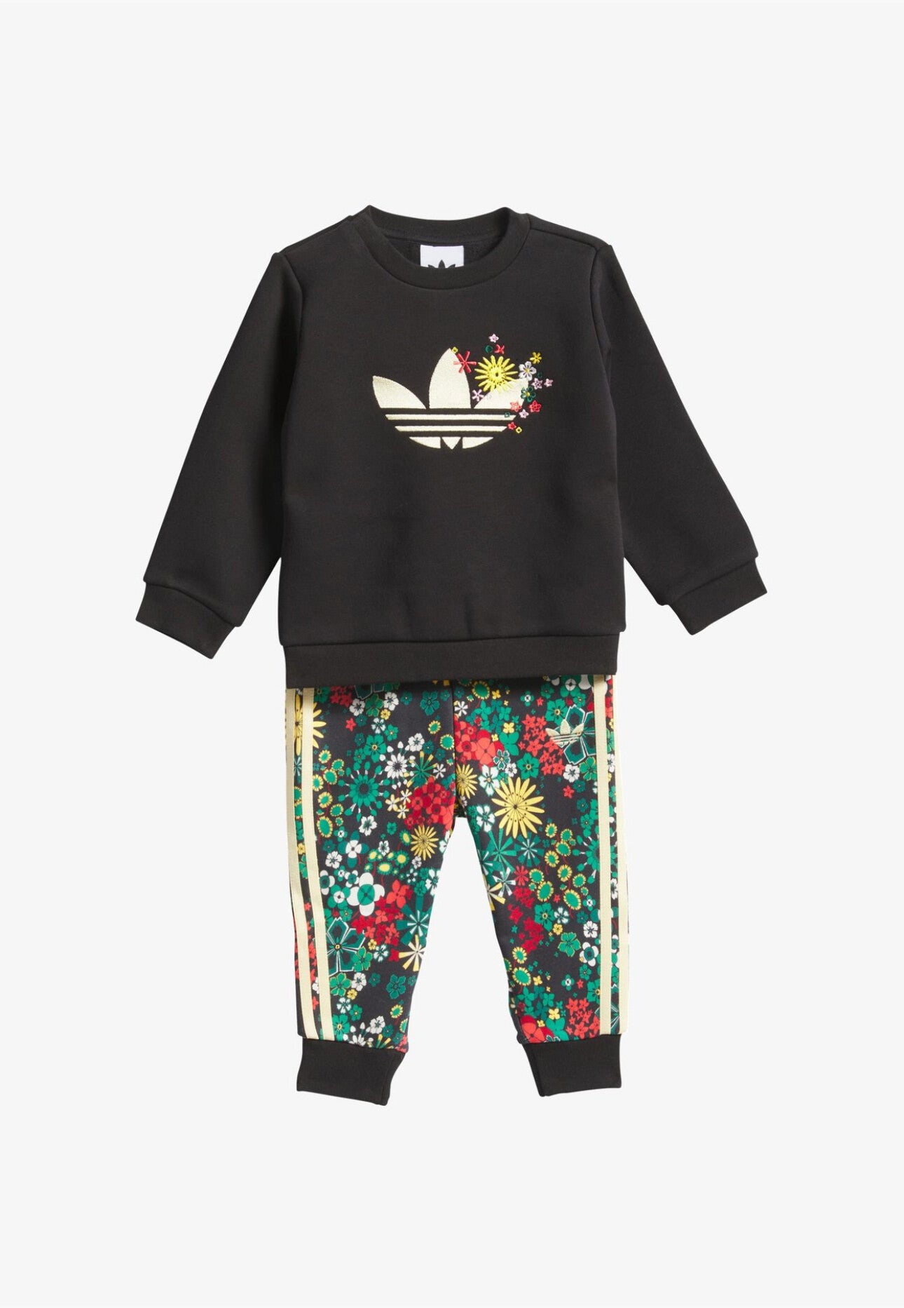 Adidas Originals Floral Crew Set Kids Schwarz/Bunt