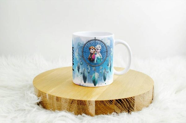 Mug reine des neiges attrape rêve, tasse reine des neiges, mug personnalisé prénom, tasse personnalisée prénom, personalized mug, personalisierte becher