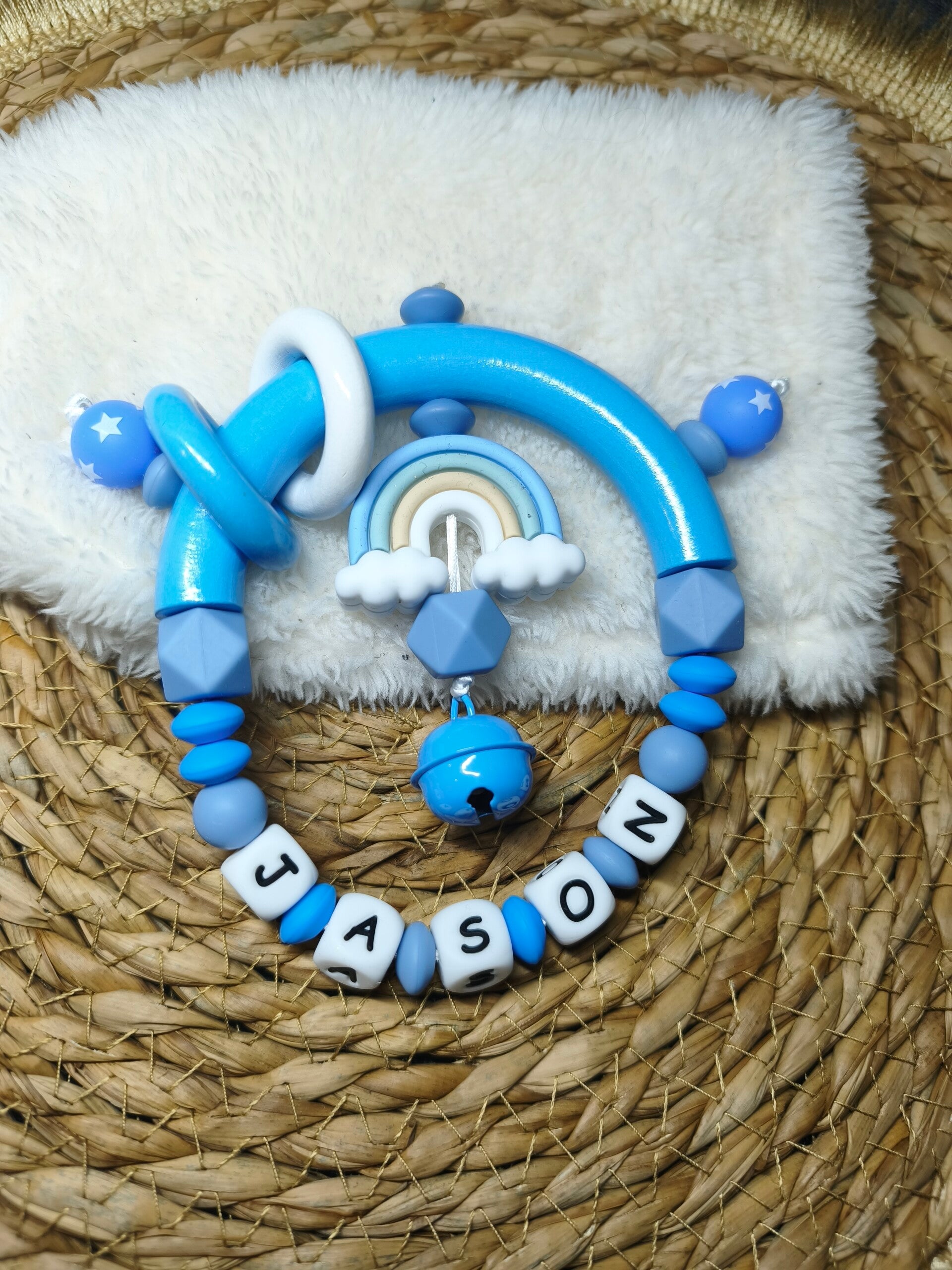 hochet jouet personnalisé bébé, hochet d'eveil personnalisé prenom bébé, cadeau bébé fille cadeau bébé garçon, cadeau nouveau né, jouet sensoriel