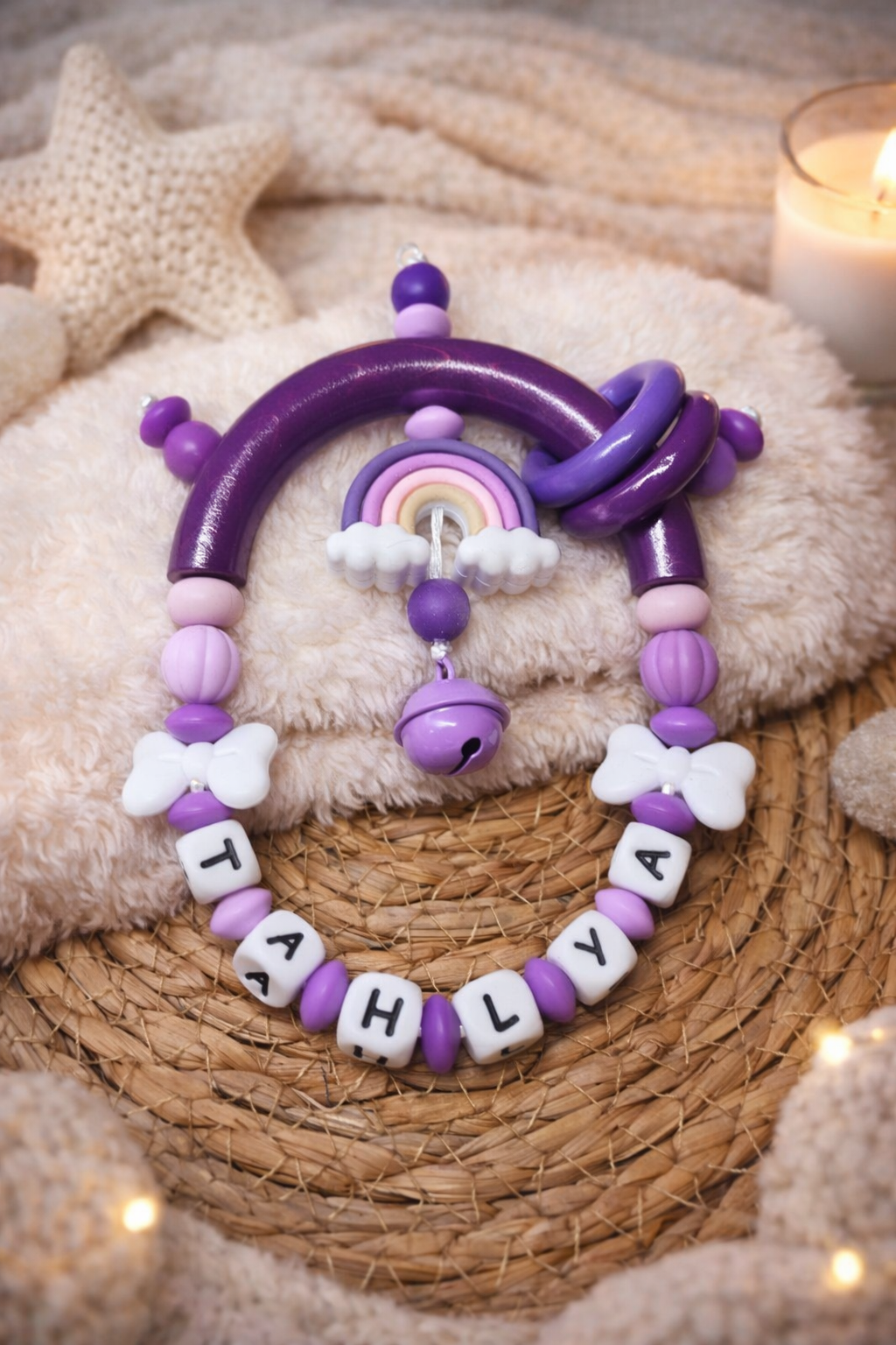 hochet jouet personnalisé bébé, hochet d'eveil personnalisé prenom bébé, cadeau bébé fille cadeau bébé garçon, cadeau nouveau né, jouet sensoriel