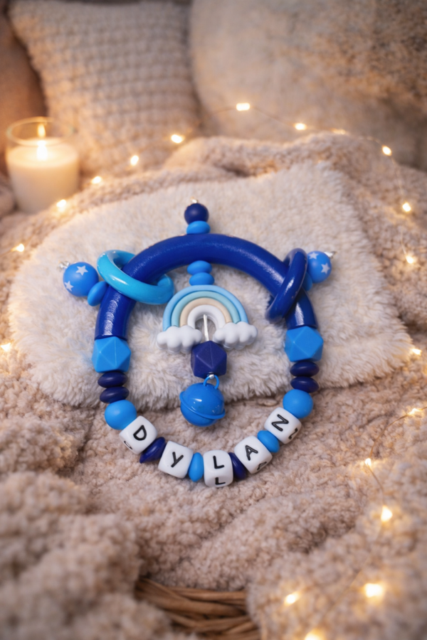 hochet jouet personnalisé bébé, hochet d'eveil personnalisé prenom bébé, cadeau bébé fille cadeau bébé garçon, cadeau nouveau né, jouet sensoriel