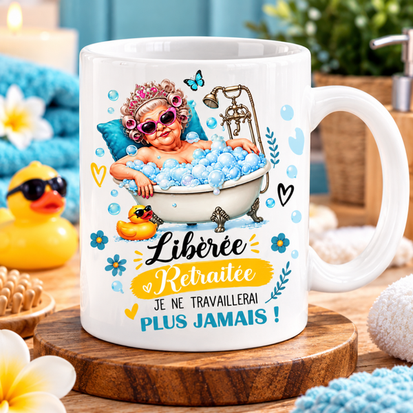 Mug retraite personnalisé, tasse retraite personnalisée, mug personnalisé retraite, tasse personnalisée retraite, personalized mug, personalisierte becher