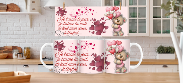 Fichier PNG saint valentin ourson rose