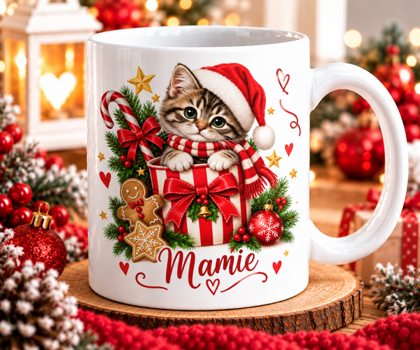 Mug Noël, tasse noël, mug personnalisé prénom, tasse personnalisé prénom noël, personalized mug, personalisierte becher