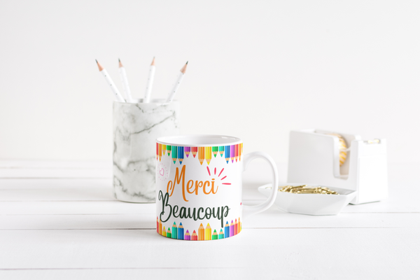 Mug fin d'année scolaire maitresse, mug AVS, mug ATSEM, mug AESH, mug directrice, mug enseignante, mug animatrice, mug institutrice,