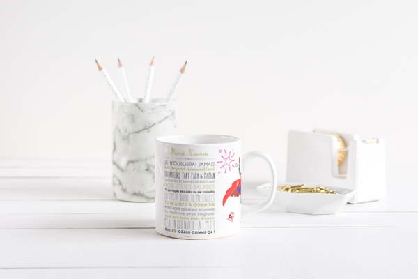 Mug fin d'année scolaire nounou