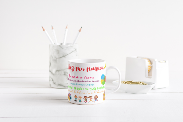 Mug fin d'année scolaire nounou