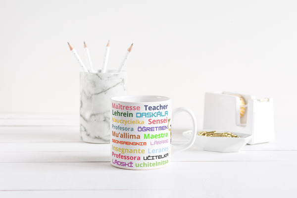 Mug fin d'année scolaire maitresse, mug AVS, mug ATSEM, mug AESH, mug directrice, mug enseignante, mug animatrice, mug institutrice,