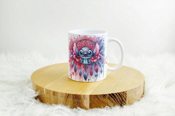 Mug stitch attrape rêve, tasse stitch attrape rêve, tasse personnalisée prénom stitch, mug personnalisé prénom stitch, personalized mug, personalisierte becher