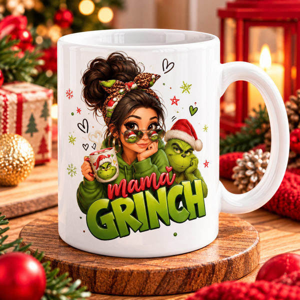 Mug grinch thème noël, tasse grinch thème noël, mug personnalisé thème noël, tasse personnalisée thème noël, personalized mug, personalisierte becher