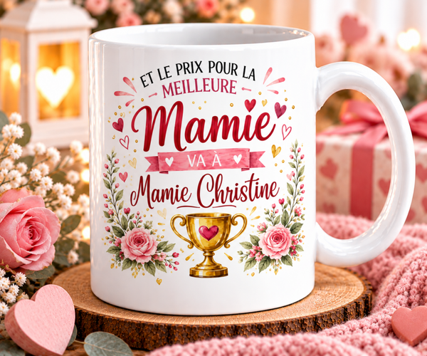 Mug mamie, tasse mamie, mug personnalisé prénom mamie, tasse personnalisée mamie, personalized mug, personalisierte becher