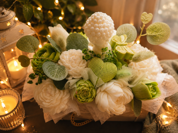 Bouquet de fleurs bougies, bougies en bouquet de fleurs, fleur decorative bougies, idée cadeau originale, décoration d'intérieur, candle