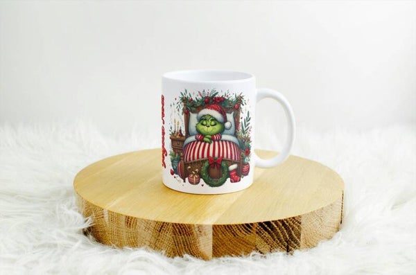 Mug grinch noël, tasse grinch noël, mug personnalisé prénom, tasse personnalisée prénom