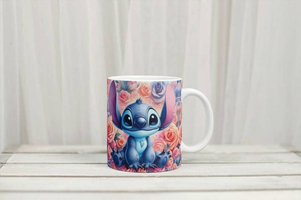 Mug stitch roses, tasse stitch roses, personalized mug, personalisierte becher