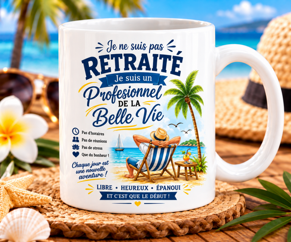 Mug retraite personnalisé, tasse retraite personnalisée, mug personnalisé retraite, tasse personnalisée retraite, personalized mug, personalisierte becher