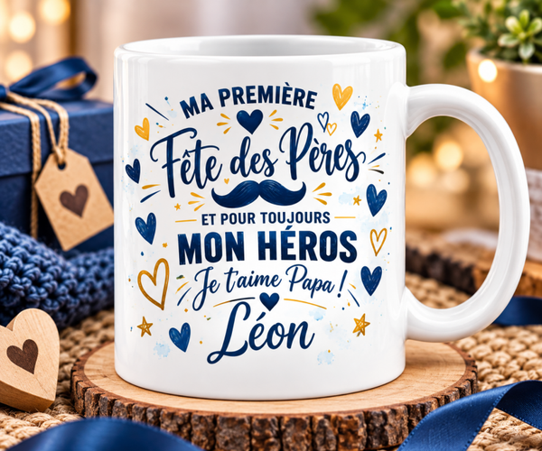 Mug papa, tasse papa, mug personnalisé prénom papa, tasse personnalisée papa, personalized mug, personalisierte becher