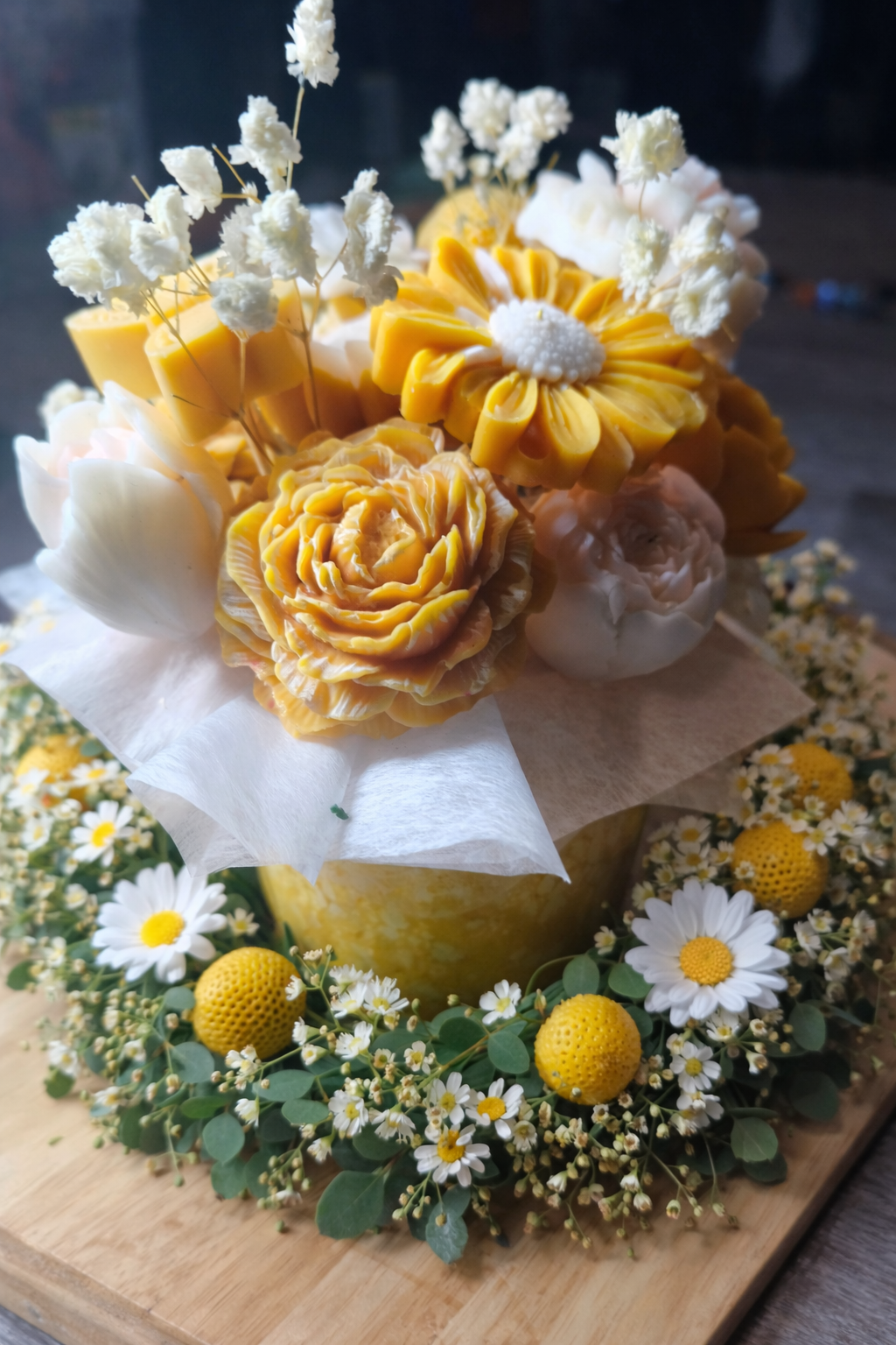 Bouquet de fleurs bougies, bougies en bouquet de fleurs, fleur decorative bougies, idée cadeau originale, décoration d'intérieur, candle