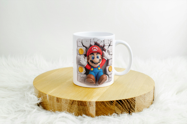 Mug mario, tasse mario, mug personnalisé mario, tasse personnalisée mario,  personalized mug, personalisierte becher