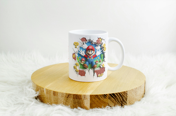 Mug mario, tasse mario, mug personnalisé mario, tasse personnalisée mario,  personalized mug, personalisierte becher