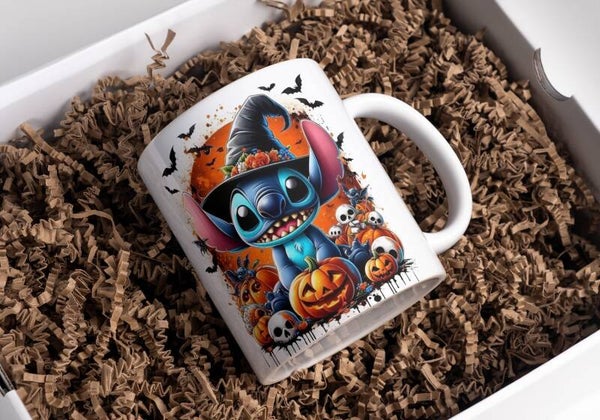 Mug stitch halloween, tasse stitch halloween, tasse personnalisée prénom stitch, mug personnalisé prénom stitch
