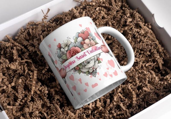 Mug Saint Valentin, tasse saint saint valentin, mug personnalisé, tasse personnalisée, personalized mug, personalisierte becher