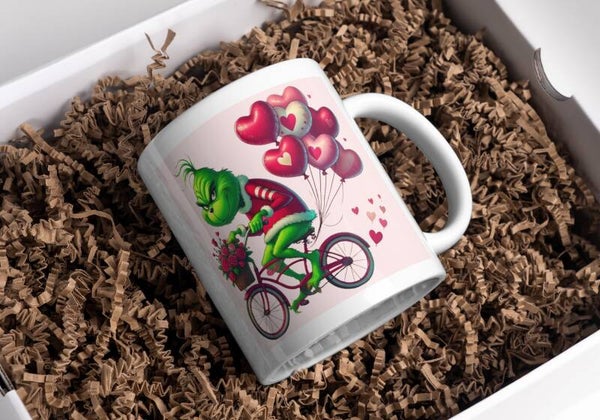 Mug grinch Saint Valentin, tasse grinch saint valentin, mug personnalisé grinch saint valentin, tasse personnalisée grinch saint valentin, personalized mug, personalisierte becher