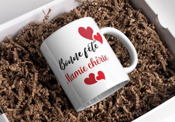 Mug mamie, tasse mamie, mug personnalisé prénom mamie, tasse personnalisée mamie, personalized mug, personalisierte becher