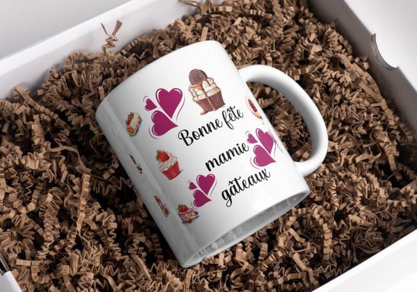 Mug mamie, tasse mamie, mug personnalisé prénom mamie, tasse personnalisée mamie, personalized mug, personalisierte becher