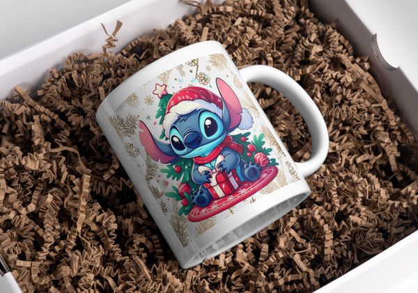 Mug stitch noël, tasse stitch noël, tasse personnalisée prénom stitch, mug personnalisé prénom stitch, personalized mug, personalisierte becher