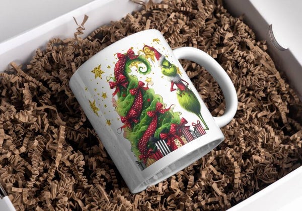 Mug grinch Noël, tasse noël grinch, mug personnalisé prénom grinch, tasse personnalisé prénom grinch noël, personalized mug, personalisierte becher