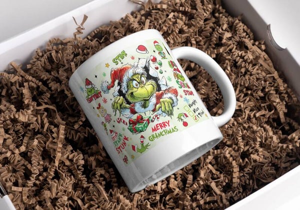 Mug grinch Noël, tasse noël grinch, mug personnalisé prénom grinch, tasse personnalisé prénom grinch noël, personalized mug, personalisierte becher