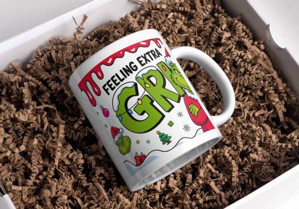 Mug grinch Noël, tasse noël grinch, mug personnalisé prénom grinch, tasse personnalisé prénom grinch noël, personalized mug, personalisierte becher