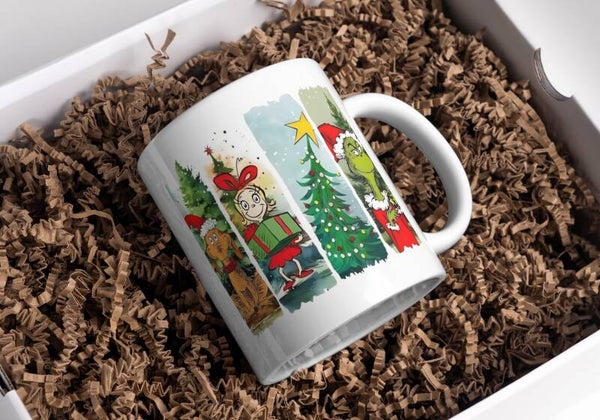 Mug grinch Noël, tasse noël grinch, mug personnalisé prénom grinch, tasse personnalisé prénom grinch noël, personalized mug, personalisierte becher