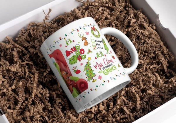 Mug grinch Noël, tasse noël grinch, mug personnalisé prénom grinch, tasse personnalisé prénom grinch noël, personalized mug, personalisierte becher