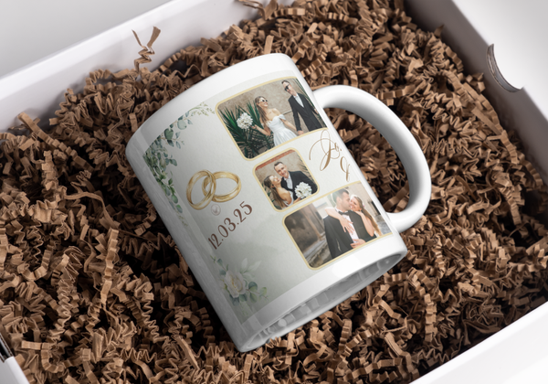 Mug photos de mariage, tasse photos de mariage mug personnalisé photos de mariage, tasse personnalisée photos de mariage, personalized mug, personalisierte becher