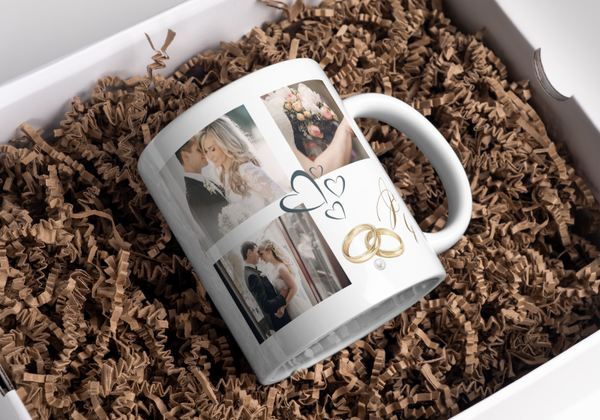 Mug photos de mariage, tasse photos de mariage mug personnalisé photos de mariage, tasse personnalisée photos de mariage, personalized mug, personalisierte becher