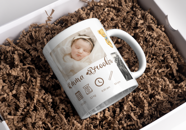 Mug naissance bébé, tasse naissance bébé, mug personnalisé naissance bébé, tasse personnalisée naissance bébé, personalized mug, personalisierte becher