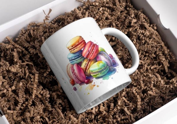 Mug macarons, tasse macarons, mug personnalisé prénom , tasse personnalisée prénom, personalized mug, personalisierte becher